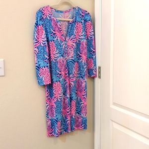 Lilly Pulitzer Pineapple 3 Quarter Sleeve Dress
